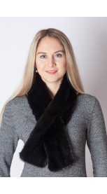 Black mink fur scarf